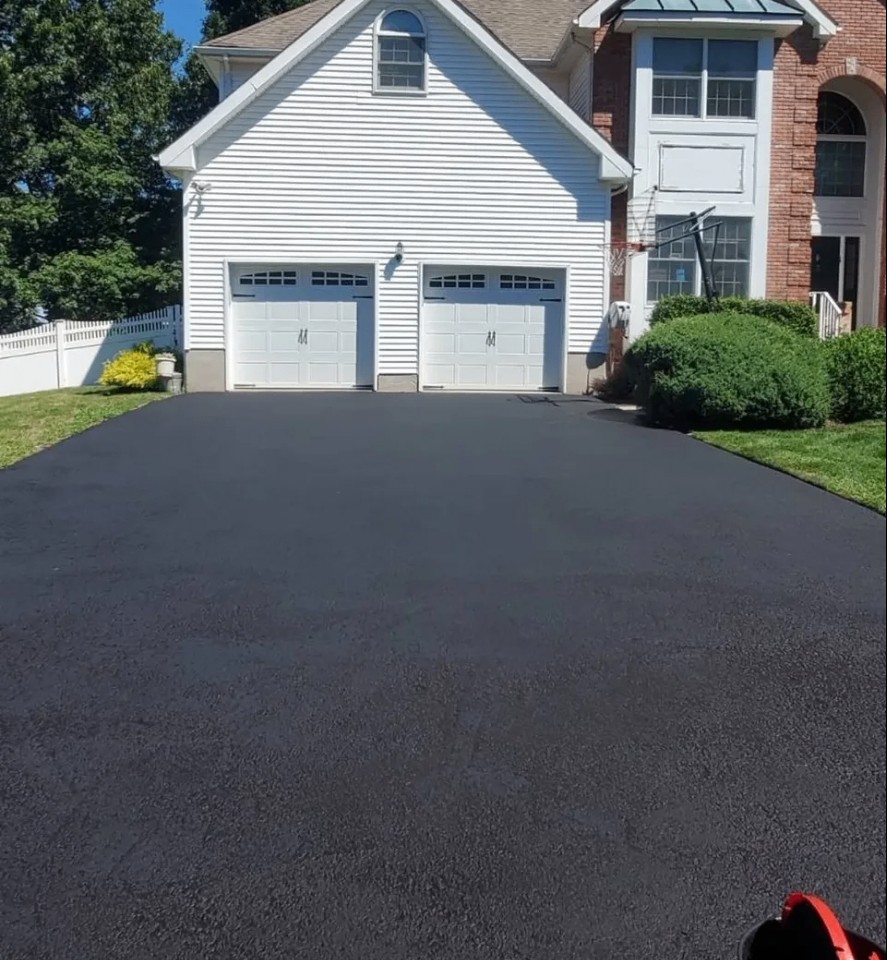 Driveway sealcoat — after